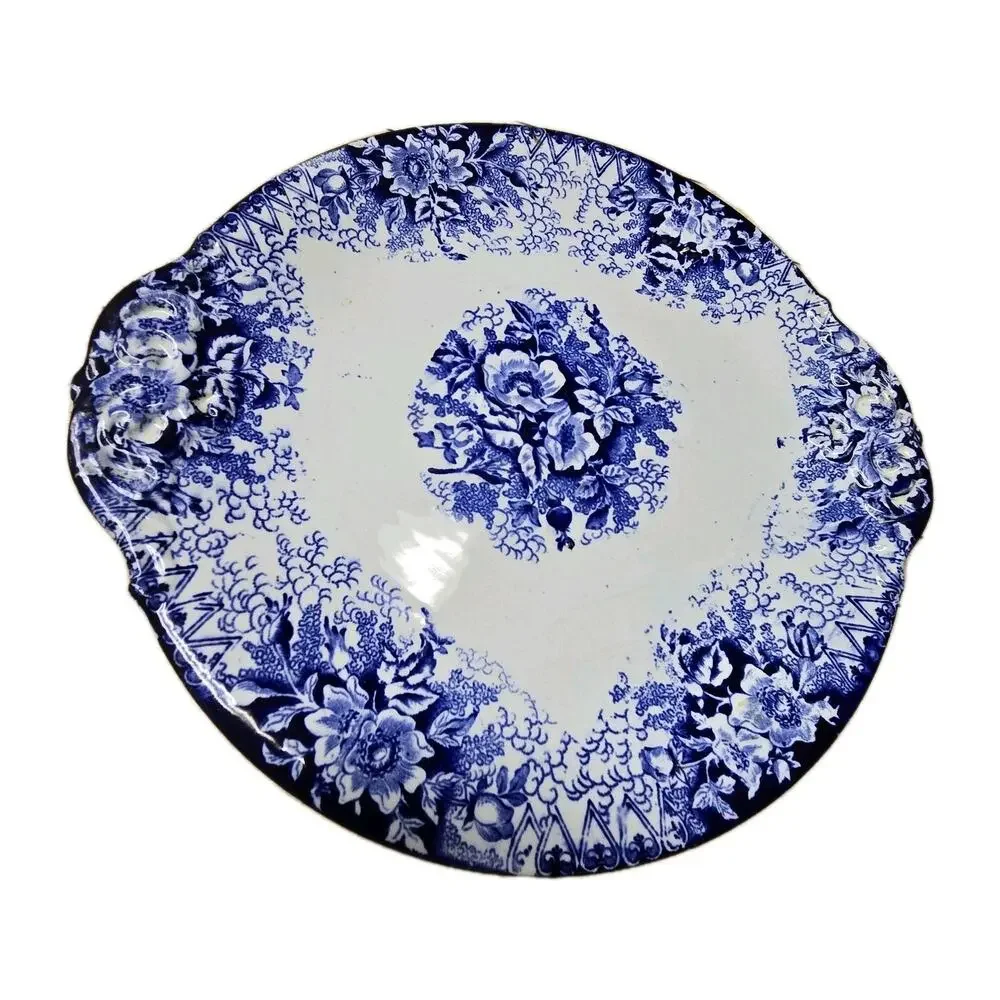 Antique Vintage Royal Bonn Blue Serving Plate‎ Franz Anton Mehlem Bonn Germany
